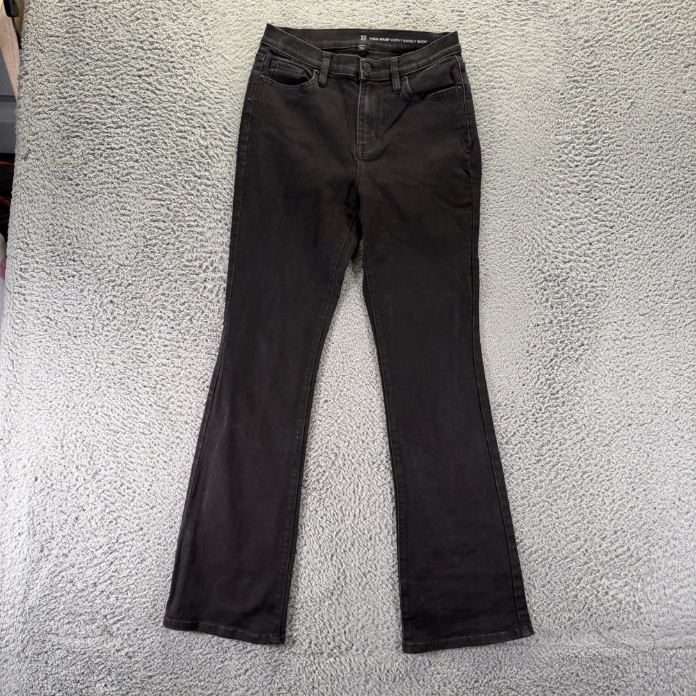 NY&C Jeans Womens 6 Black Denim Cotton Barely Bootcut Leg Curvy Workwear Stretch
